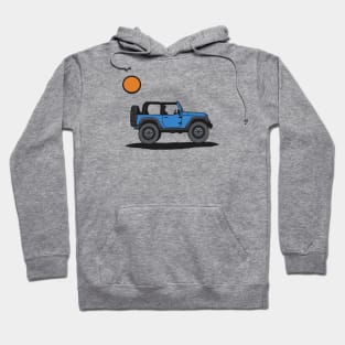 Blue Wrangler with Sun Hoodie